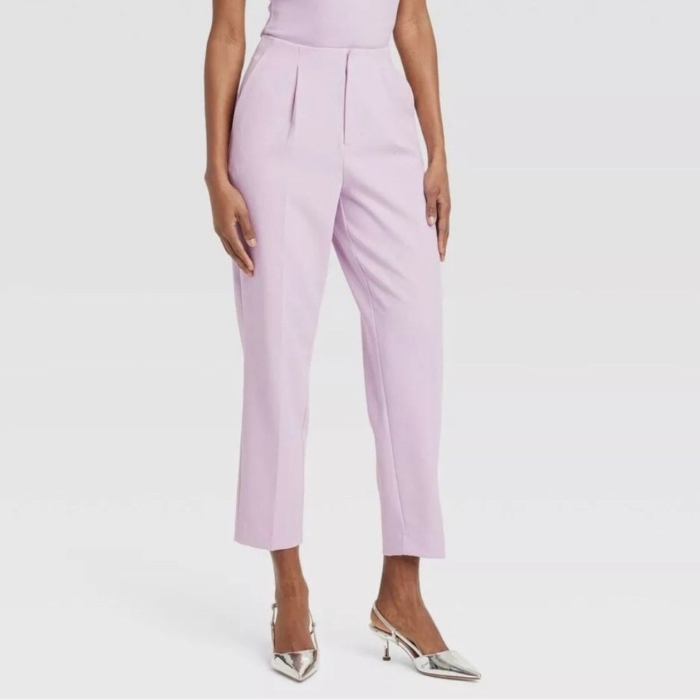 High raise womens pants -lilac